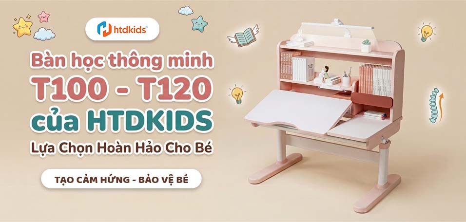 Bàn học thông minh T100 - T120 của HTDKids: Lựa Chọn Hoàn Hảo Cho Bé