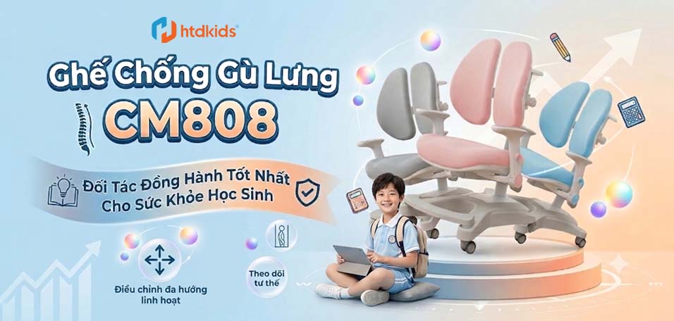 Ghế Chống Gù Lưng CM808: Đối Tác Đồng Hành Tốt Nhất Cho Sức Khỏe Học Sinh