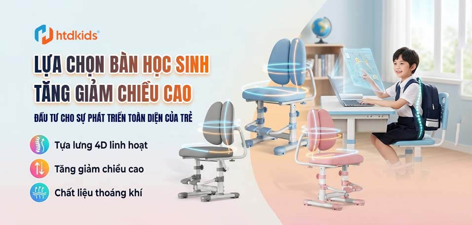 Ghế chống gù lưng cho học sinh - Đối tác đồng hành tốt nhất trong hành trình học tập của trẻ