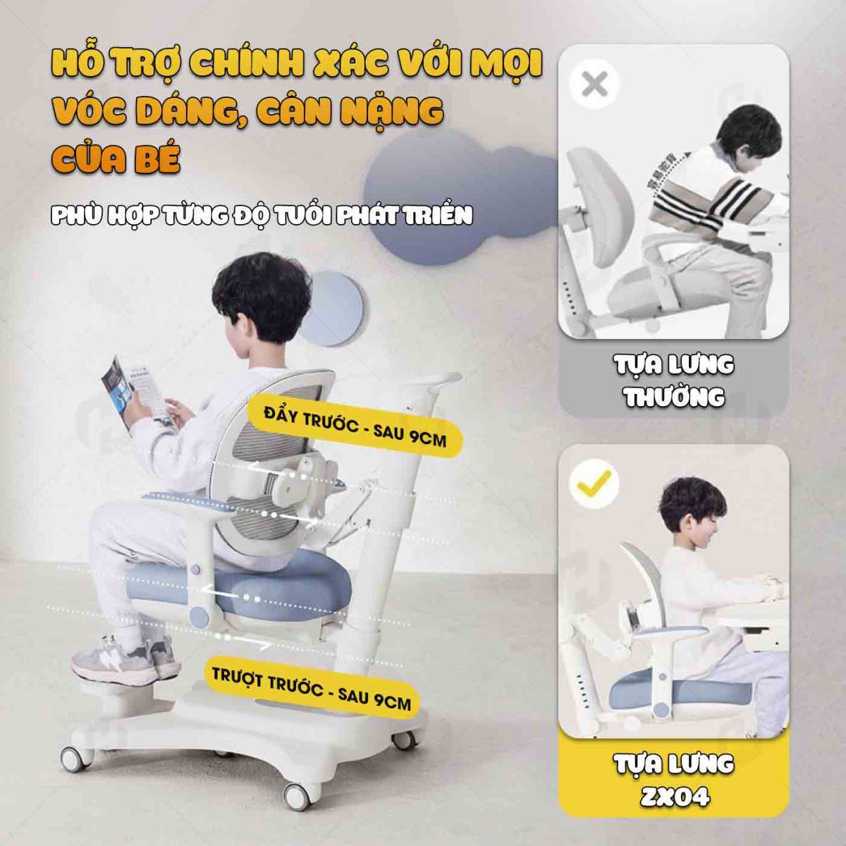 Ghế chống gù lưng Zx04